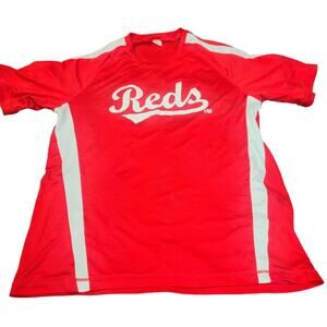 Cincinnati Reds Sports Tech Mens Tshirt Multicolor Medium 100% Polyester